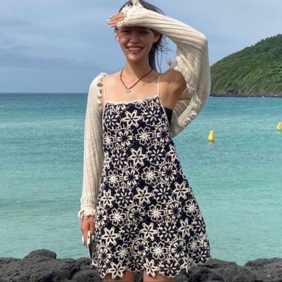 Zara Crochet Mini Dress - Picture 3 of 4